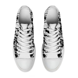 Resalta tu estilo con las zapatillas bajas de lona Skeleton para hombre y mujer