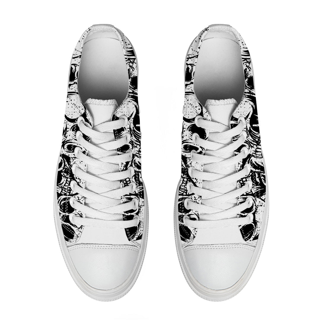 Resalta tu estilo con las zapatillas bajas de lona Skeleton para hombre y mujer