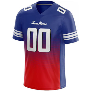 custom authentic gradient fashion football jersey royal-red-white