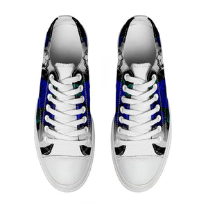 Resalta tu estilo con las zapatillas bajas de lona Skeleton para hombre y mujer