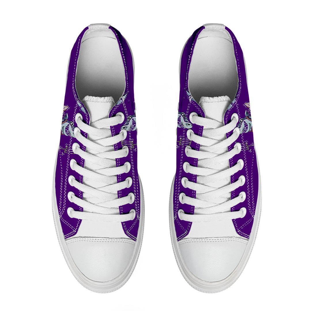 Realza tu estilo con las zapatillas bajas de lona Shark para hombre y mujer