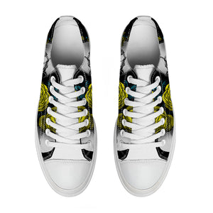 Resalta tu estilo con las zapatillas bajas de lona Skeleton para hombre y mujer