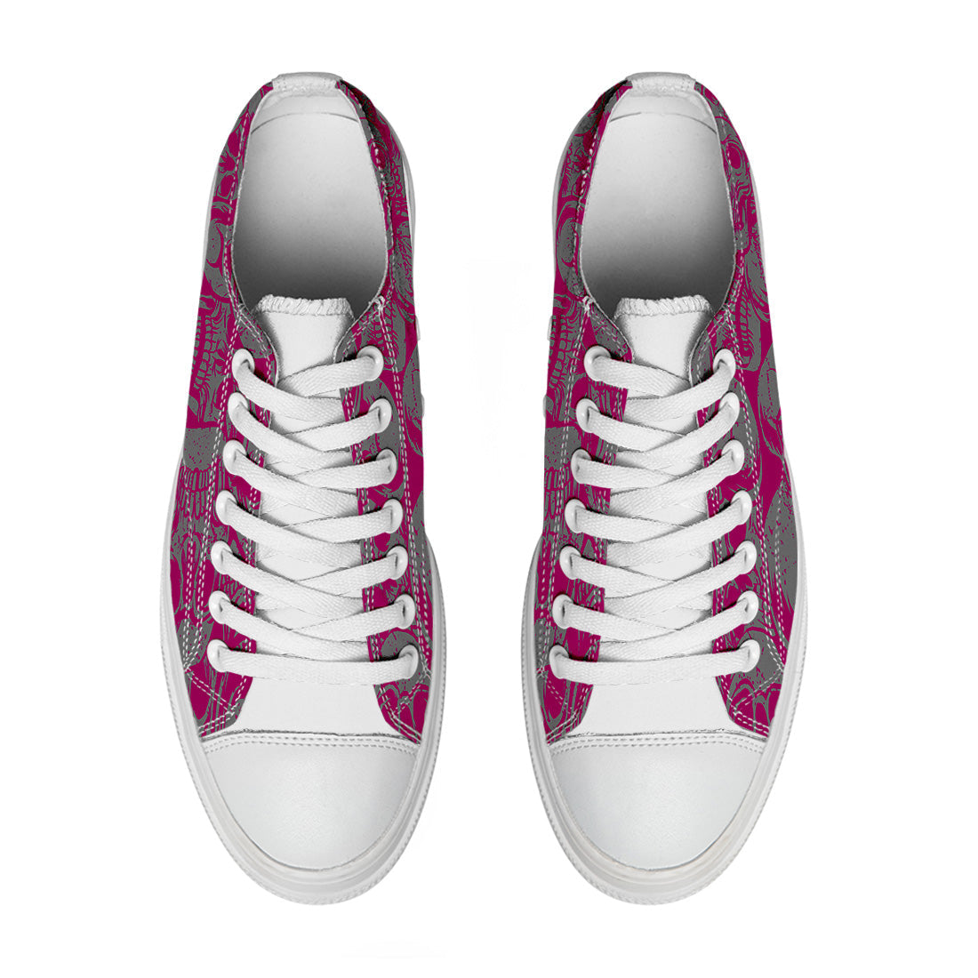 Resalta tu estilo con las zapatillas bajas de lona Skeleton para hombre y mujer