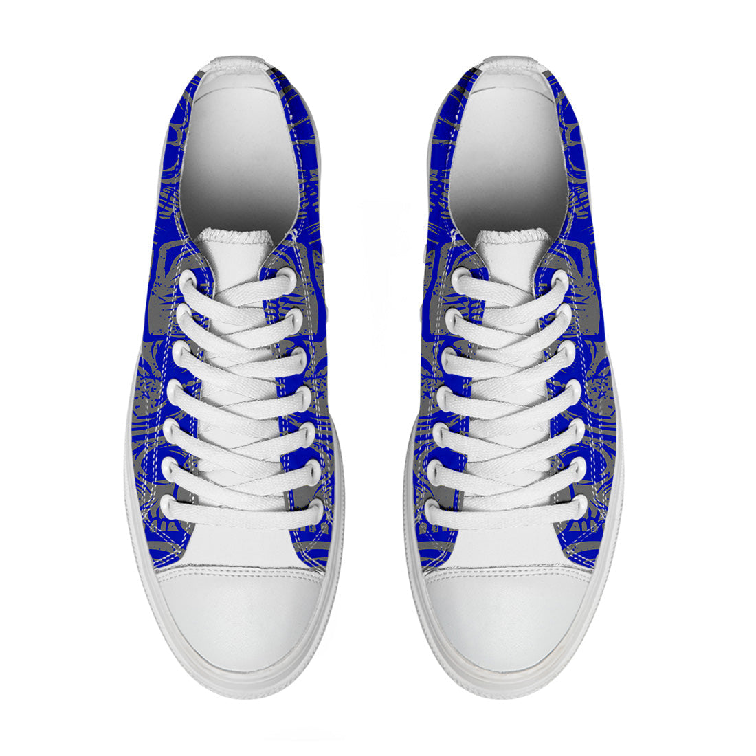 Resalta tu estilo con las zapatillas bajas de lona Skeleton para hombre y mujer
