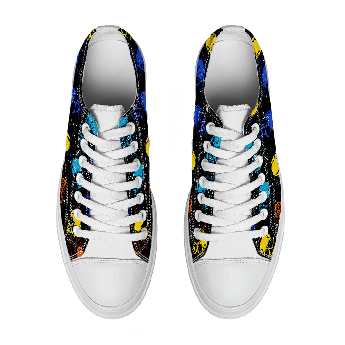 Resalta tu estilo con las zapatillas bajas de lona Skeleton para hombre y mujer