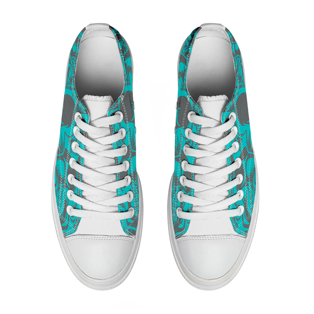 Resalta tu estilo con las zapatillas bajas de lona Skeleton para hombre y mujer