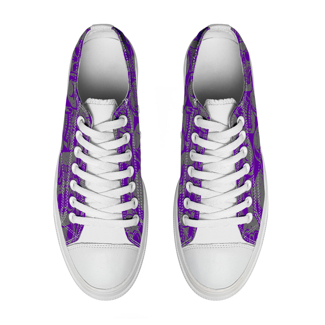 Resalta tu estilo con las zapatillas bajas de lona Skeleton para hombre y mujer
