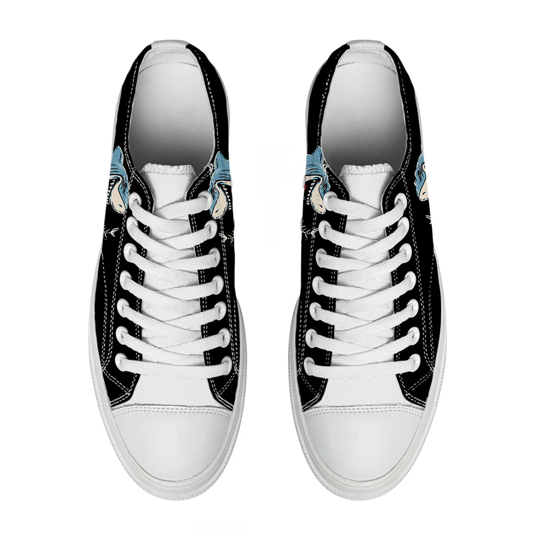 Realza tu estilo con las zapatillas bajas de lona Shark para hombre y mujer