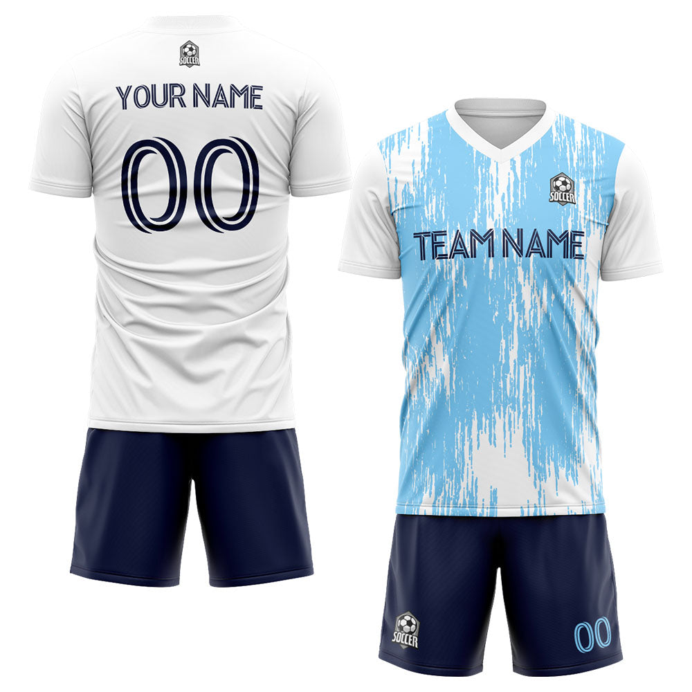 custom soccer uniform jersey kids adults personalized set jersey shirt white