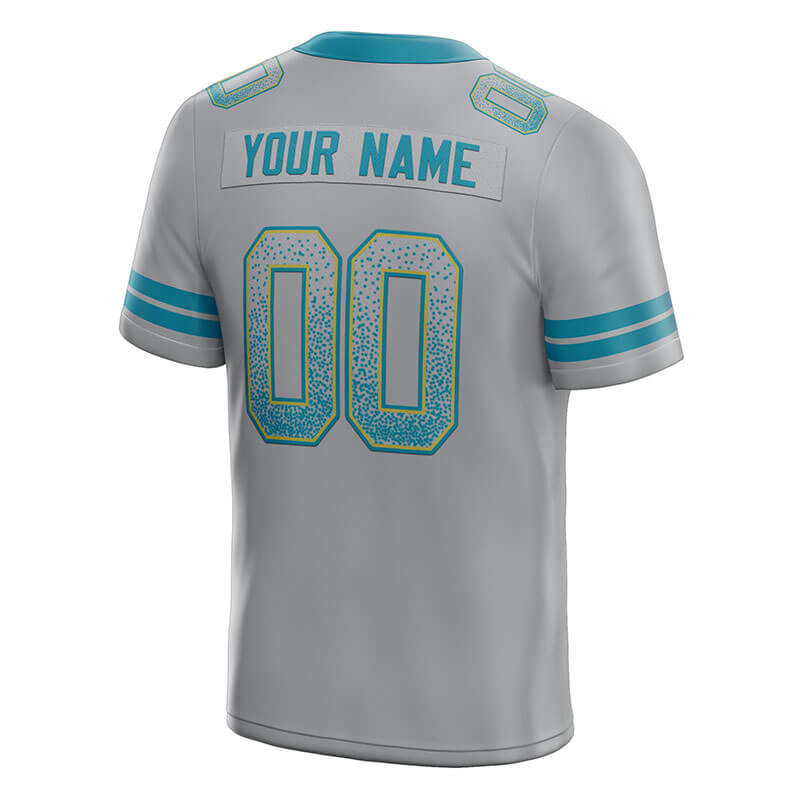 custom authentic drift fashion football jersey teal-black mesh