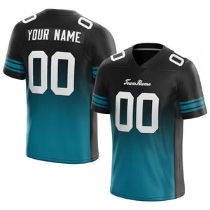 custom authentic drift fashion football jersey black-teal