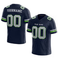 customized authentic football jersey navy grey -white mesh