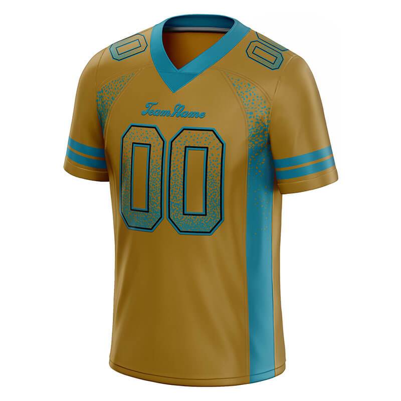 custom authentic drift fashion football jersey black-teal mesh