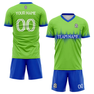 custom soccer uniform jersey kids adults personalized set jersey shirt green