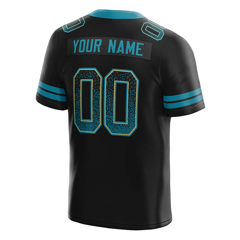 custom authentic drift fashion football jersey gold-teal mesh