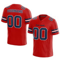 customized authentic football jersey red navy-white mesh