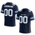 customized authentic football jersey navy white -powder blue mesh