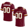 customized authentic football jersey red white -gold mesh