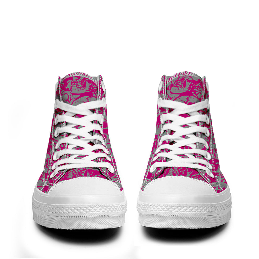 Resalta tu estilo con las zapatillas de lona de caña media Skeleton para hombre y mujer