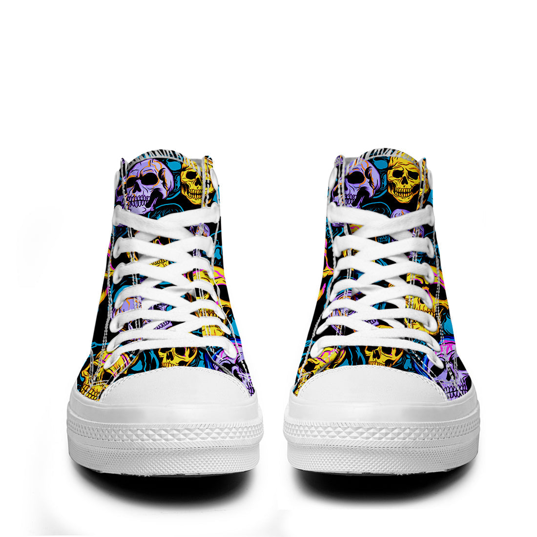 Resalta tu estilo con las zapatillas de lona de caña media Skeleton para hombre y mujer