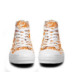 Resalta tu estilo con las zapatillas de lona de caña media Skeleton para hombre y mujer