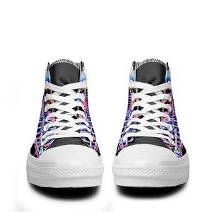 Resalta tu estilo con las zapatillas de lona de caña media Skeleton para hombre y mujer