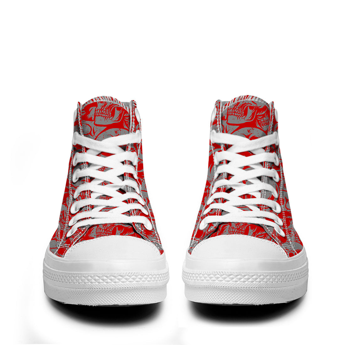 Resalta tu estilo con las zapatillas de lona de caña media Skeleton para hombre y mujer
