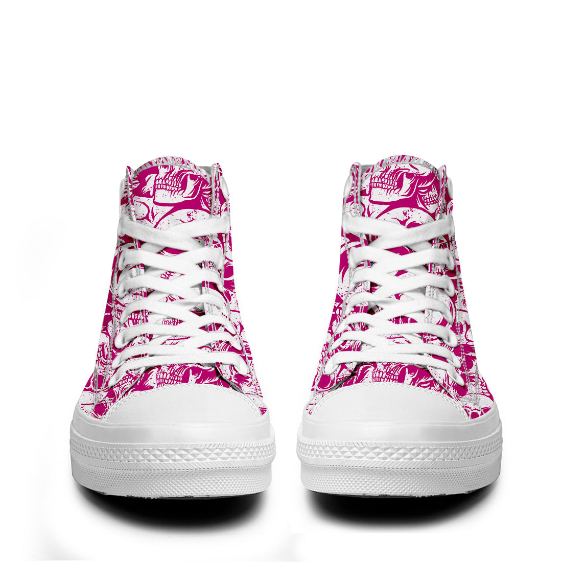 Resalta tu estilo con las zapatillas de lona de caña media Skeleton para hombre y mujer