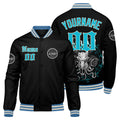 Chaqueta universitaria personalizada estilo Letterman para hombres-mujeres y jóvenes-color azul claro