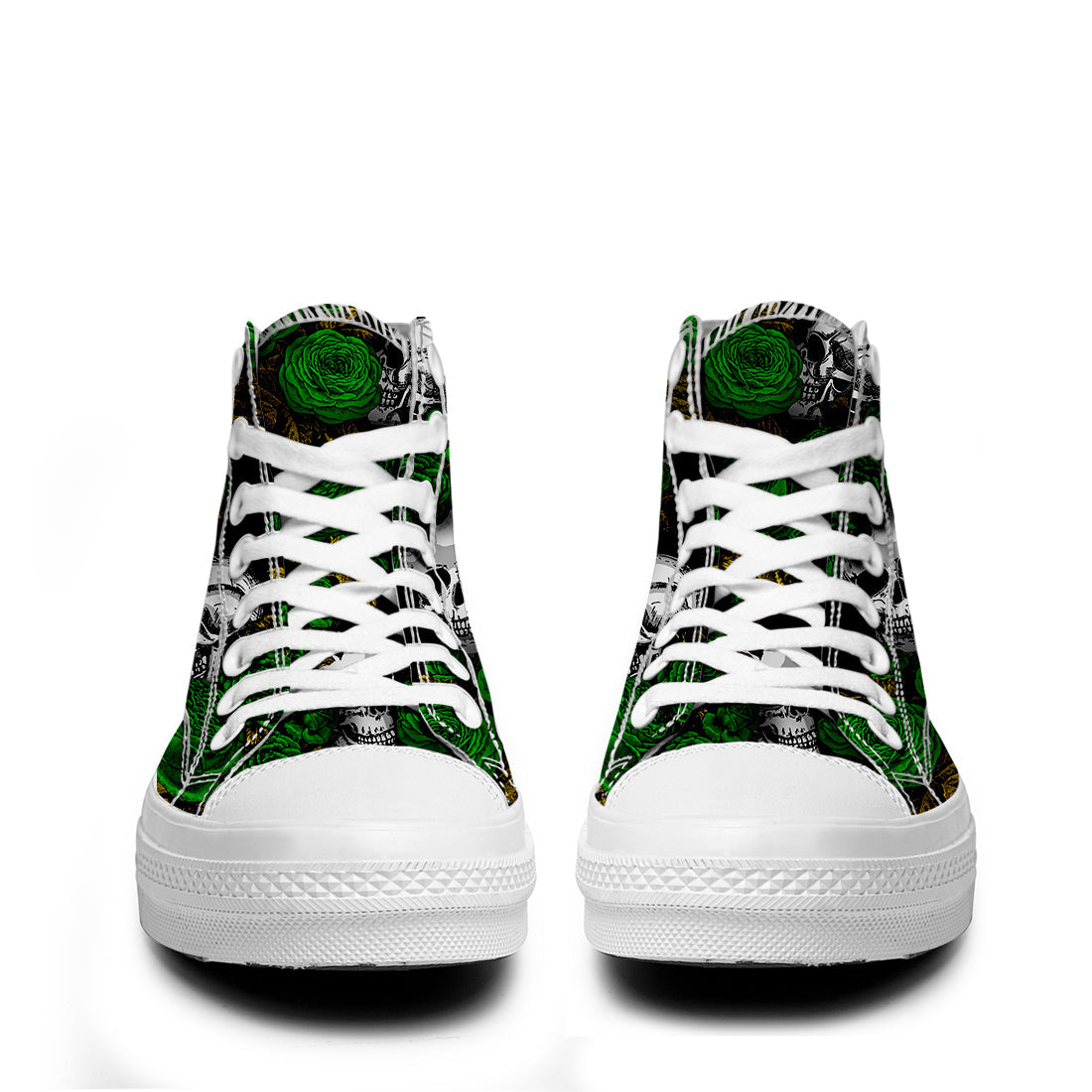Resalta tu estilo con las zapatillas de lona de caña media Skeleton para hombre y mujer