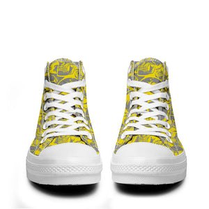 Resalta tu estilo con las zapatillas de lona de caña media Skeleton para hombre y mujer