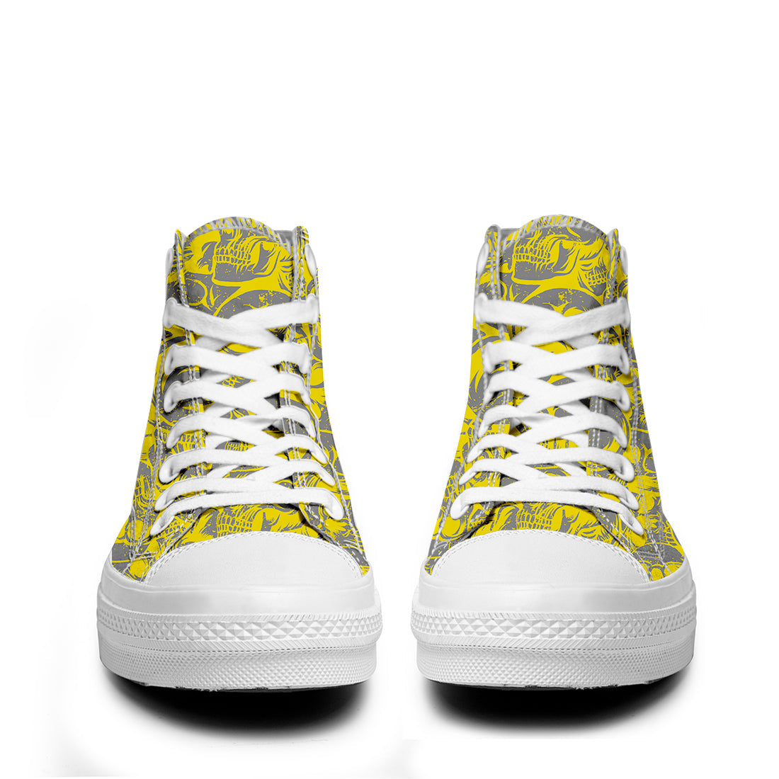Resalta tu estilo con las zapatillas de lona de caña media Skeleton para hombre y mujer