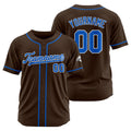 Camiseta de béisbol personalizada con diseño bordado & estilo hip hop & color marrón-azul marino