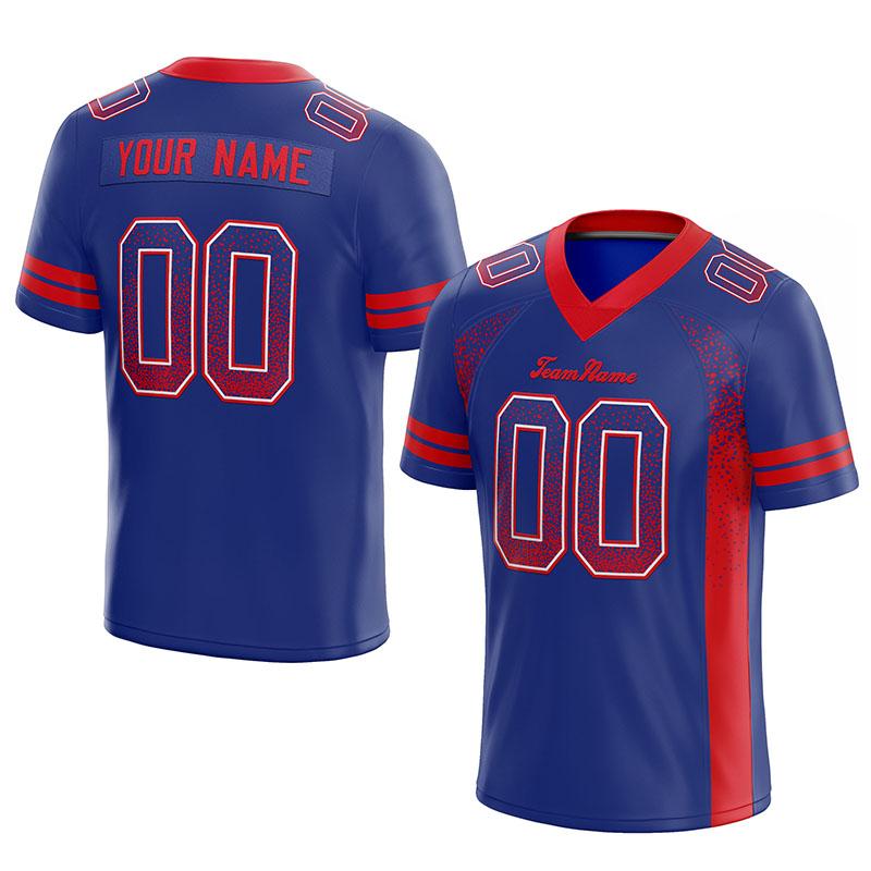 custom authentic drift fashion football jersey royal-red mesh