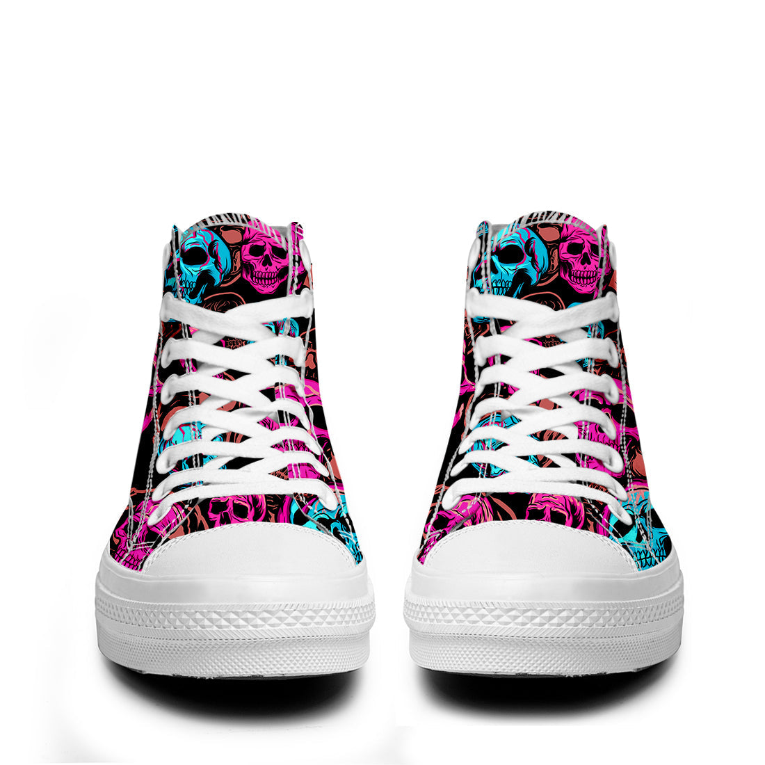 Resalta tu estilo con las zapatillas de lona de caña media Skeleton para hombre y mujer