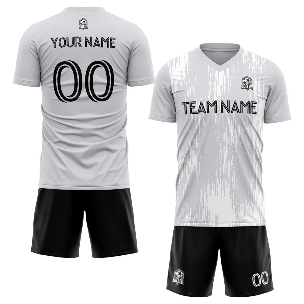 custom soccer uniform jersey kids adults personalized set jersey shirt gray