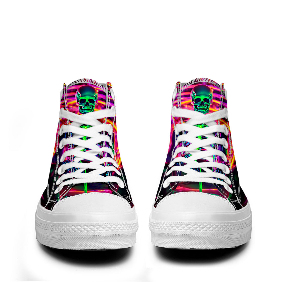 Resalta tu estilo con las zapatillas de lona de caña media Skeleton para hombre y mujer