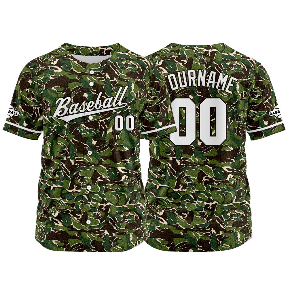 Camiseta de béisbol con dise?o personalizado estampado a todo color verde y negro