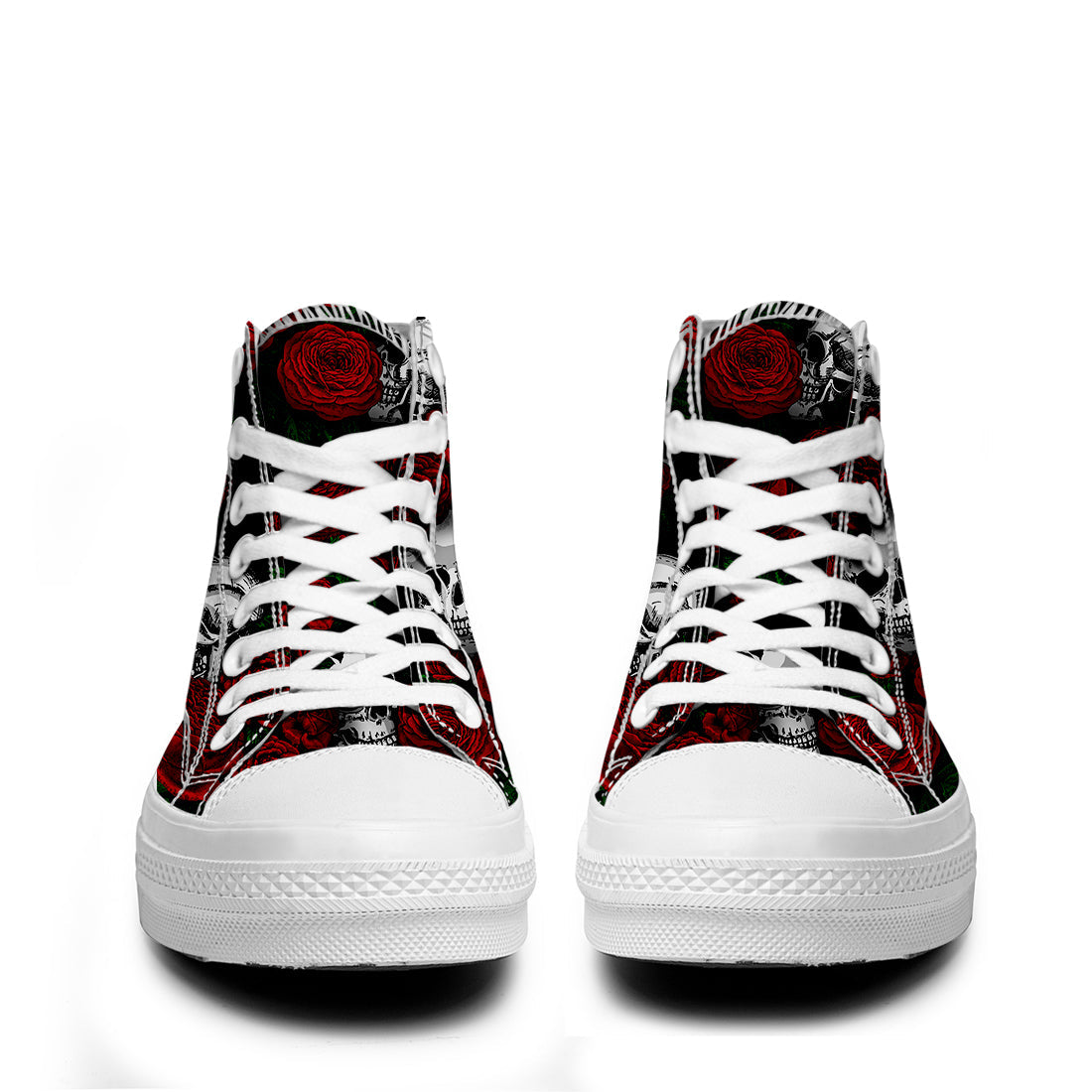 Resalta tu estilo con las zapatillas de lona de caña media Skeleton para hombre y mujer