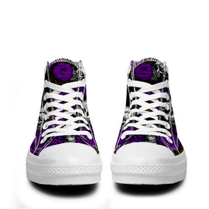 Resalta tu estilo con las zapatillas de lona de caña media Skeleton para hombre y mujer