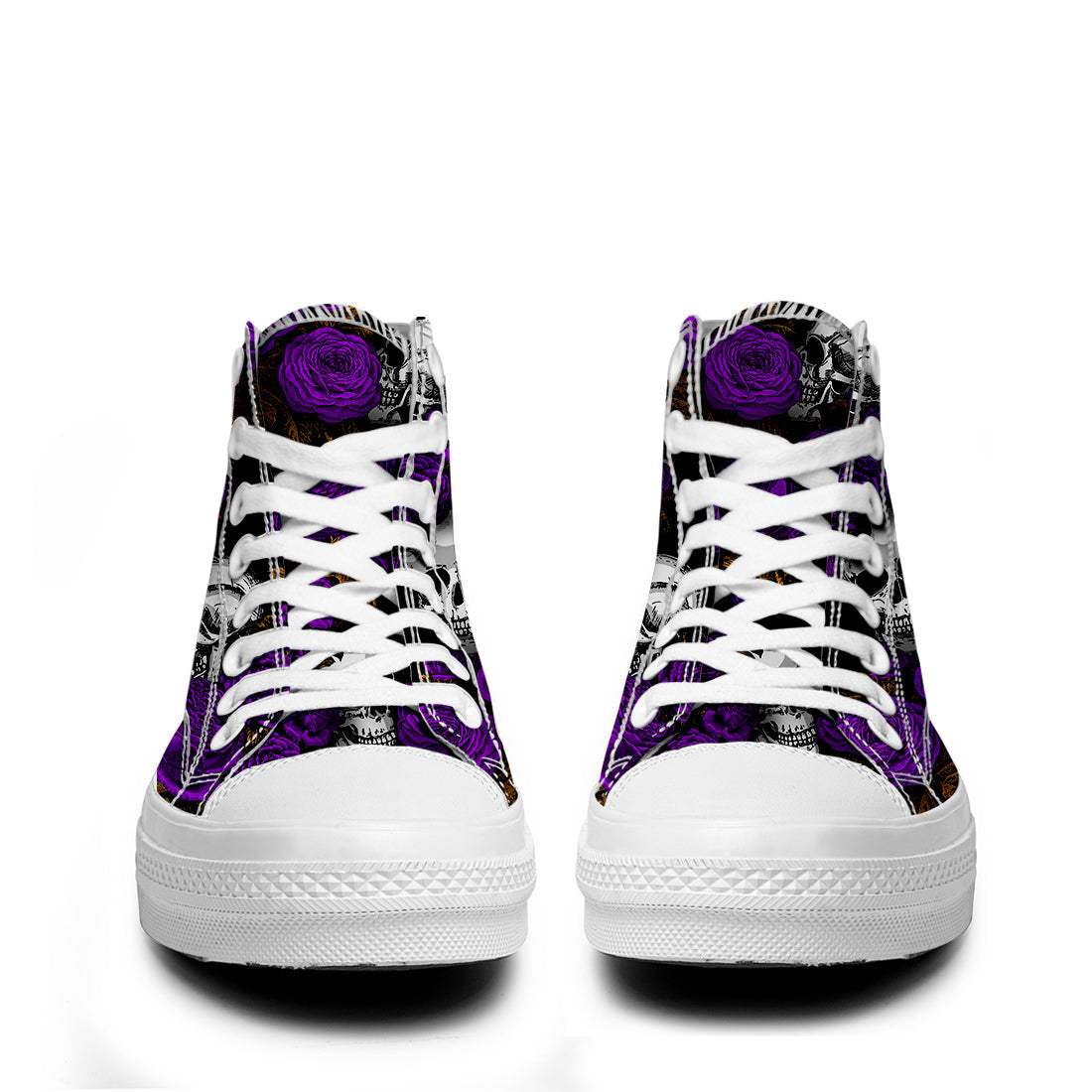 Resalta tu estilo con las zapatillas de lona de caña media Skeleton para hombre y mujer