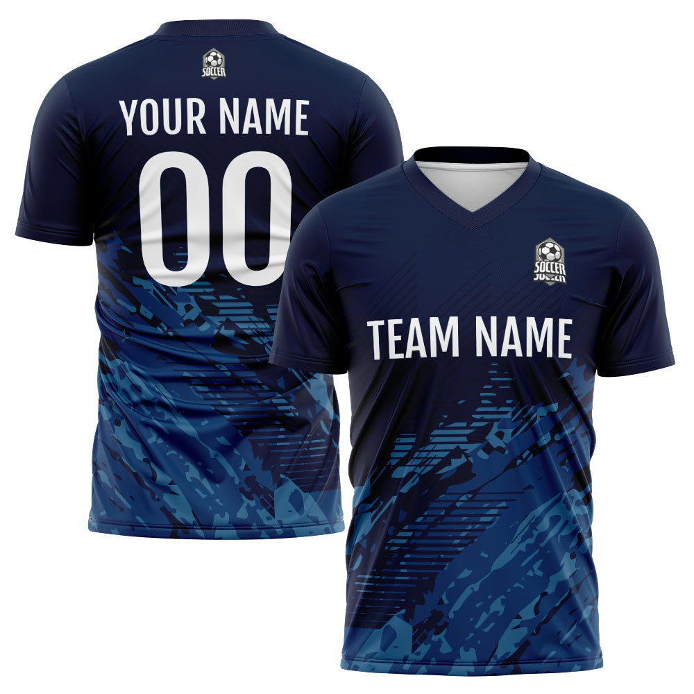 Uniforme de fútbol personalizado para niños y adultos & conjunto personalizado & color azul marino