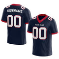 custom authentic football jersey navy white-red mesh