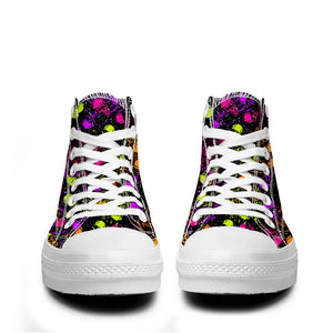 Resalta tu estilo con las zapatillas de lona de caña media Skeleton para hombre y mujer