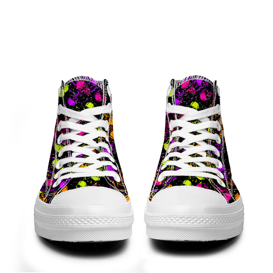 Resalta tu estilo con las zapatillas de lona de caña media Skeleton para hombre y mujer
