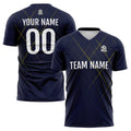 Uniforme de fútbol personalizado para niños y adultos & camiseta azul marino y amarilla