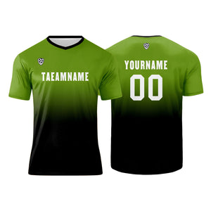 Conjunto personalizado de camiseta de uniforme verde oliva y negro para niños y adultos