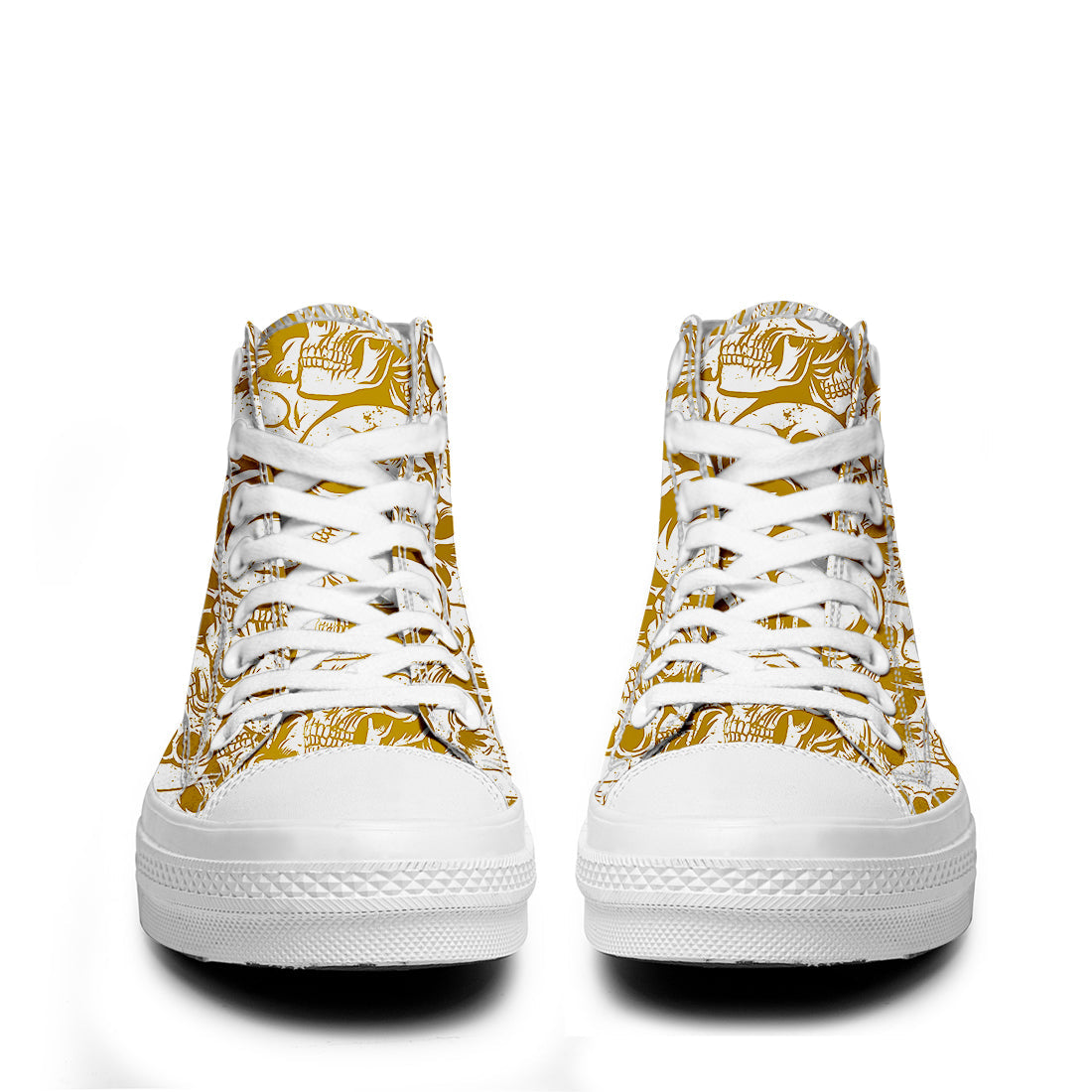 Resalta tu estilo con las zapatillas de lona de caña media Skeleton para hombre y mujer