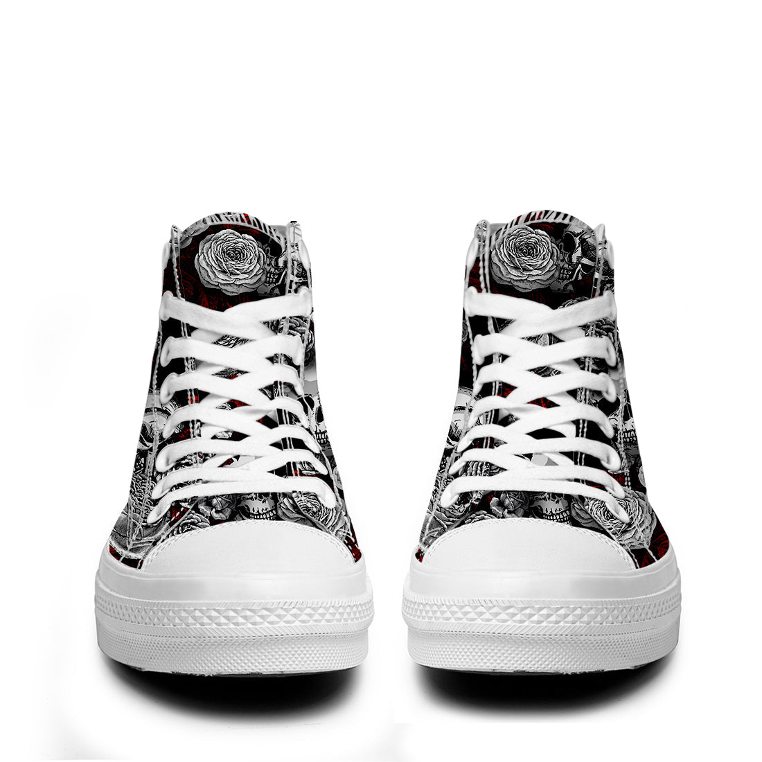 Resalta tu estilo con las zapatillas de lona de caña media Skeleton para hombre y mujer