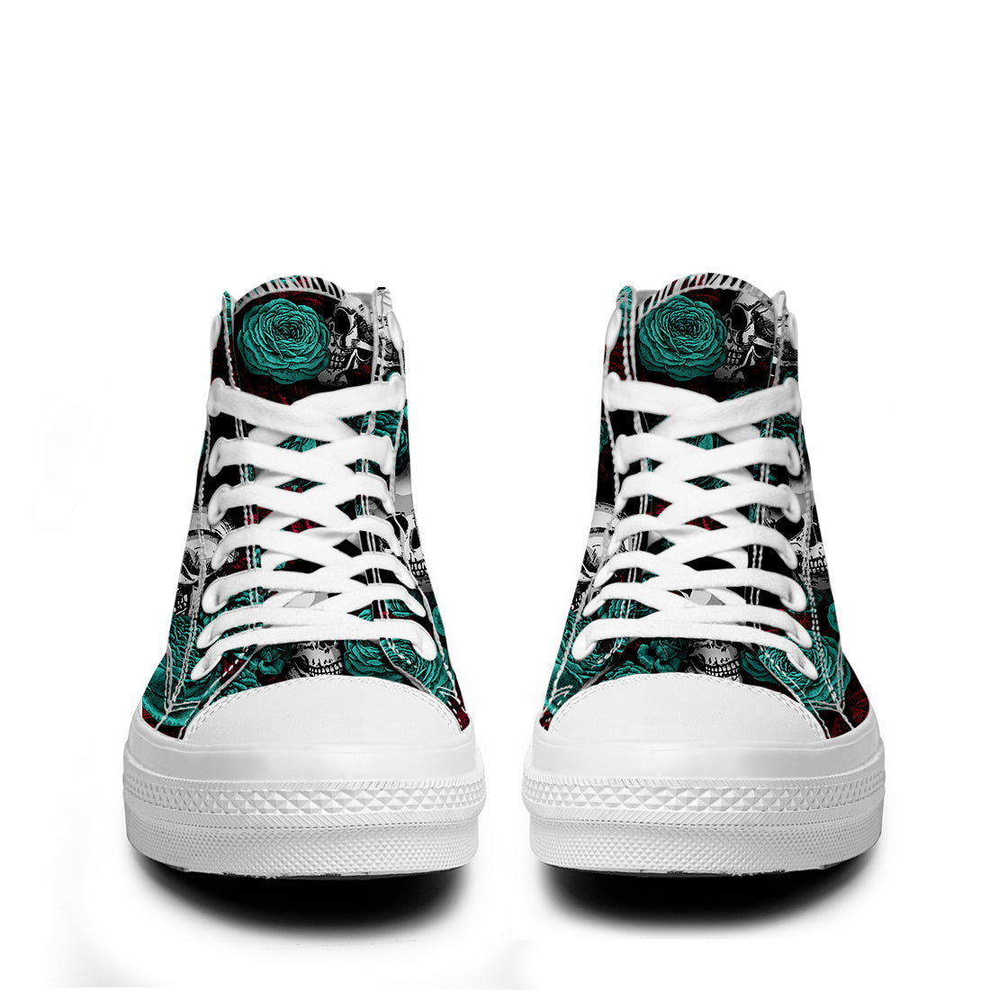 Resalta tu estilo con las zapatillas de lona de caña media Skeleton para hombre y mujer
